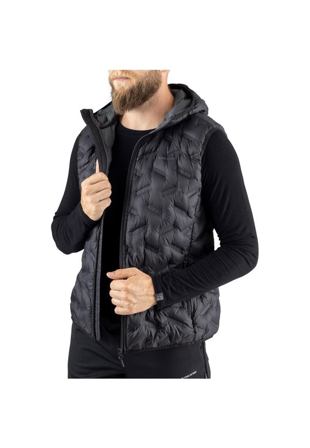 Kamizelka puchowa męska Viking Aspen Man. Kolor: czarny. Materiał: puch. Długość rękawa: bez rękawów. Sport: turystyka piesza