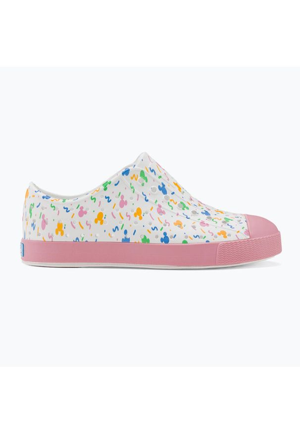 Native Shoes - Buty dziecięce Native NA12112001 Jefferson Print Disney Jr. Kolor: biały. Wzór: motyw z bajki, nadruk