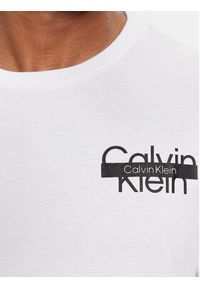 Calvin Klein Longsleeve Cut Through Logo Ls T-Shirt K10K112891 Biały Regular Fit. Kolor: biały. Materiał: bawełna. Długość rękawa: długi rękaw