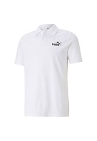 Polo Puma Essential Pique. Typ kołnierza: polo. Kolor: biały. Materiał: bawełna. Styl: sportowy