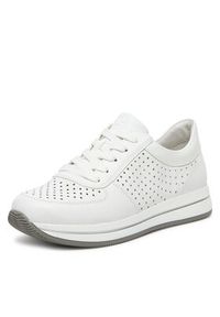 Rieker Sneakersy N4515-80 Biały. Kolor: biały. Materiał: skóra #7