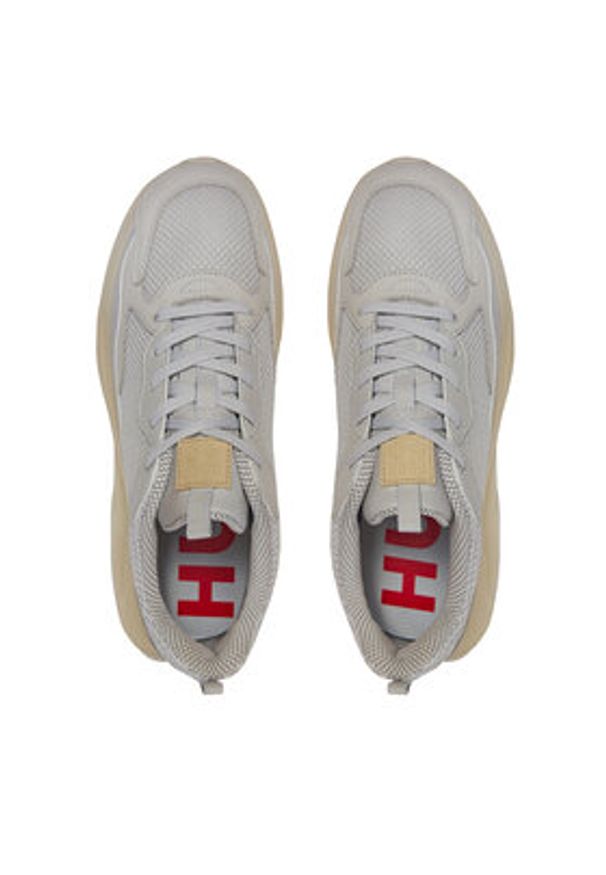 Hugo Sneakersy Leon Runn 50510309 Szary. Kolor: szary. Materiał: skóra