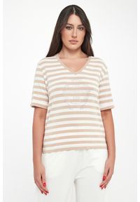 Liu Jo - T-shirt damski w paski LIU JO. Wzór: paski #3