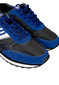 Gas Sneakersy "Yohn SDX" | GAM223917 | Yohn SDX | Mężczyzna | Granatowy. Kolor: niebieski. Materiał: tkanina, skóra ekologiczna. Wzór: aplikacja #4