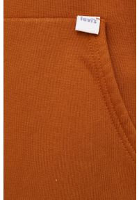 Levi's® - Levi's Bluza damska kolor brązowy z kapturem gładka. Okazja: na spotkanie biznesowe. Typ kołnierza: kaptur. Kolor: brązowy. Materiał: dzianina. Wzór: gładki. Styl: biznesowy #4