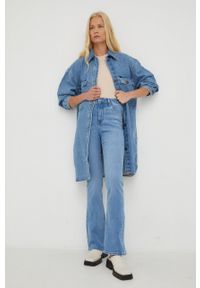 Lee jeansy Breese Boot Partly Cloudy damskie high waist. Stan: podwyższony. Kolor: niebieski #4