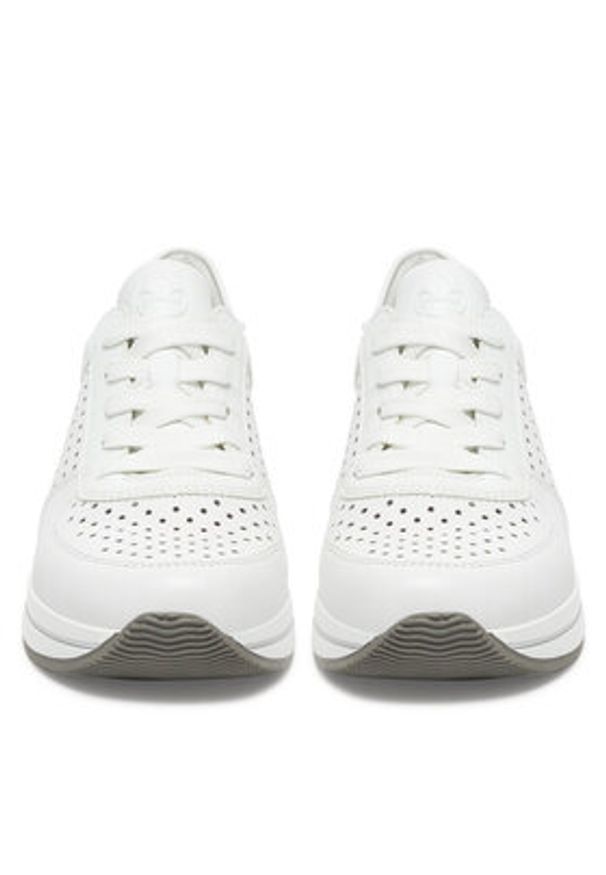 Rieker Sneakersy N4515-80 Biały. Kolor: biały. Materiał: skóra