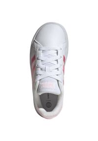 Adidas - Buty adidas Grand Court Lifestyle Tennis Lace-Up Jr IG0440 białe. Okazja: na co dzień. Zapięcie: sznurówki. Kolor: biały. Materiał: materiał, syntetyk, skóra, guma. Szerokość cholewki: normalna #6