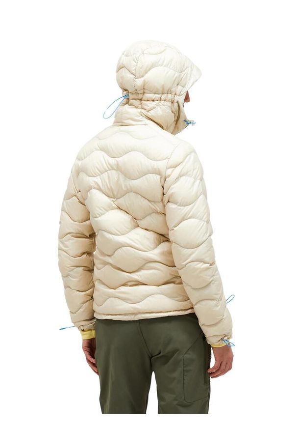 Kurtka Peak Performance puchowa damska Helium Utility Down Hood beżowa - M. Kolor: beżowy. Materiał: puch