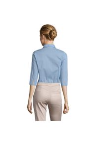 SOL'S - Bluzka Damska Z Elastycznym Rękawem 3/4. Okazja: na co dzień. Kolor: niebieski, turkusowy, wielokolorowy. Styl: casual