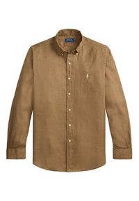 Polo Ralph Lauren Koszula 710966294505 Brązowy Regular Fit. Typ kołnierza: polo. Kolor: brązowy. Materiał: len #3