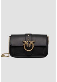 Pinko - PINKO Czarna kopertówka damska Love One Pocket C. Kolor: czarny. Styl: casual, elegancki, klasyczny #1