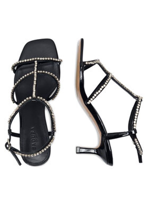 Badura Sandały JUSTINE-21723-115 Czarny. Kolor: czarny. Materiał: skóra