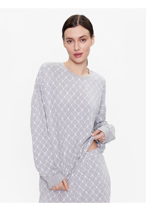 DKNY Koszulka piżamowa YI2122627 Szary Regular Fit. Kolor: szary. Materiał: syntetyk