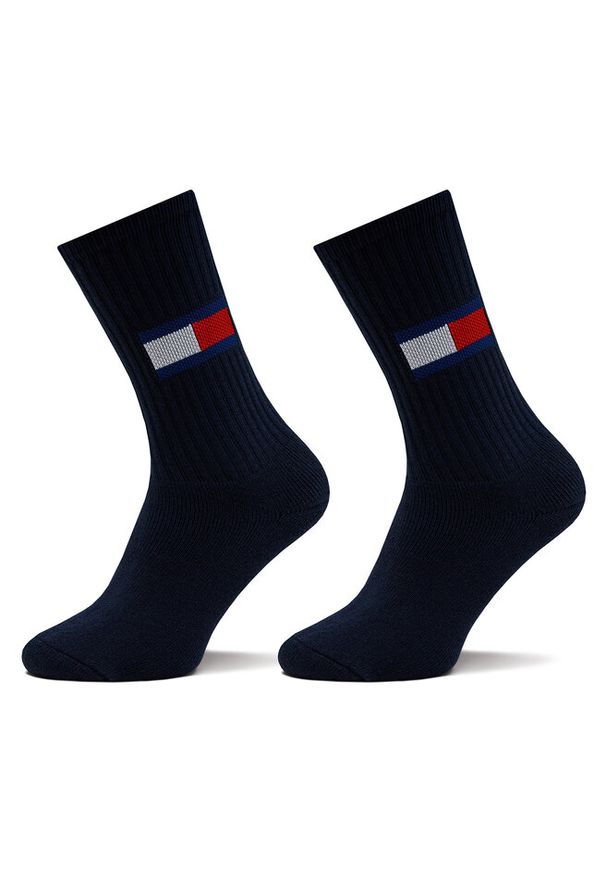Skarpety długie Tommy Jeans. Kolor: niebieski