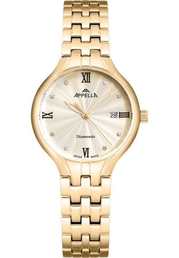Zegarek Acappella Zegarek damski Appella L50000.1181DQ złoty. Kolor: złoty