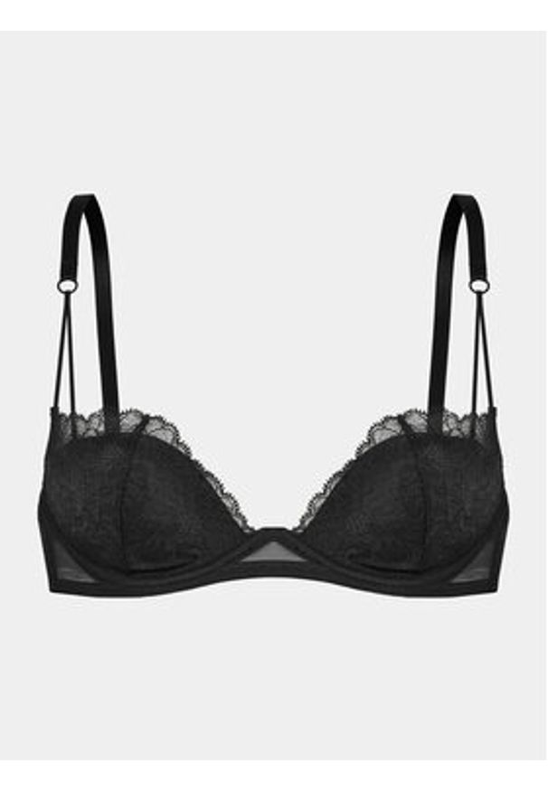 Calvin Klein Underwear Biustonosz z fiszbiną 000QF7751E Czarny. Kolor: czarny. Materiał: syntetyk