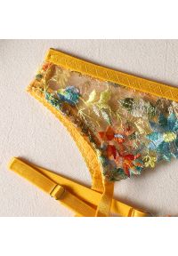 Intica - Komplet bielizny z kwiatowym haftem na specjalne okazje Sylvianne. Kolor: wielokolorowy. Materiał: materiał. Wzór: kwiaty, haft #10