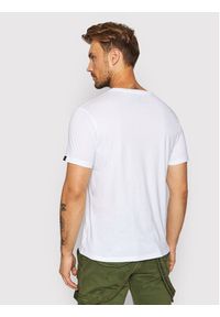 Alpha Industries T-Shirt Basic 118505 Biały Regular Fit. Kolor: biały. Materiał: bawełna #4