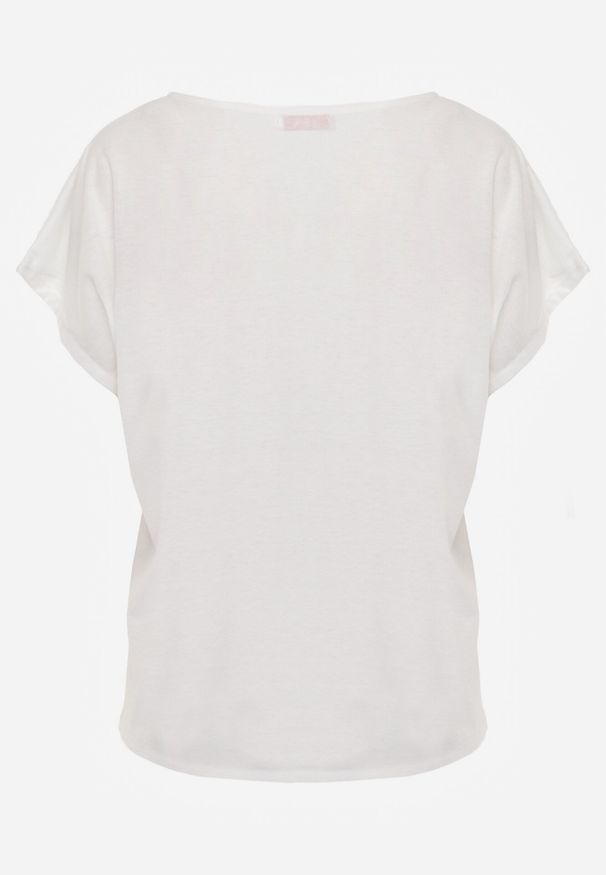 Born2be - Biała Bluzka Bawełniana z Ażurowymi Wycięciami Ryrlea. Okazja: na co dzień. Kolor: biały. Materiał: bawełna. Długość: długie. Wzór: ażurowy. Styl: klasyczny, casual