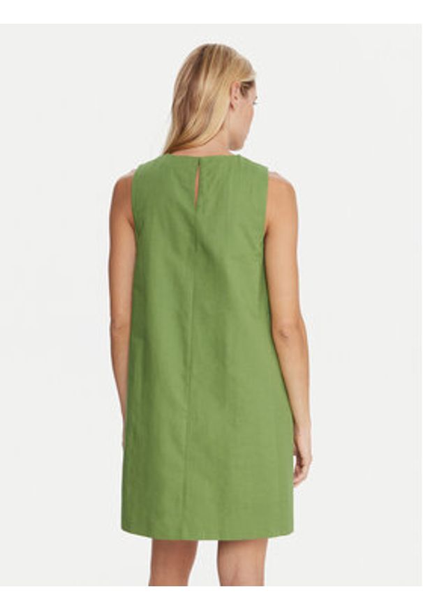 Weekend Max Mara Sukienka codzienna Racer 2515221102 Zielony Regular Fit. Okazja: na co dzień. Kolor: zielony. Materiał: bawełna. Typ sukienki: proste. Styl: casual