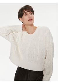 only - ONLY Sweter Malena 15309262 Biały Regular Fit. Kolor: biały. Materiał: syntetyk #5