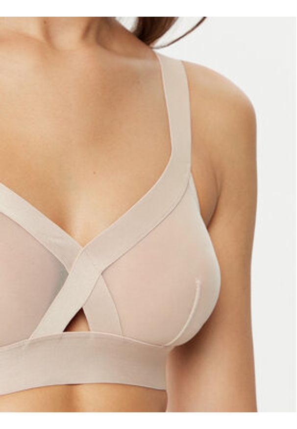 DKNY Biustonosz bezfiszbinowy DK4084 Beżowy. Kolor: beżowy. Materiał: syntetyk