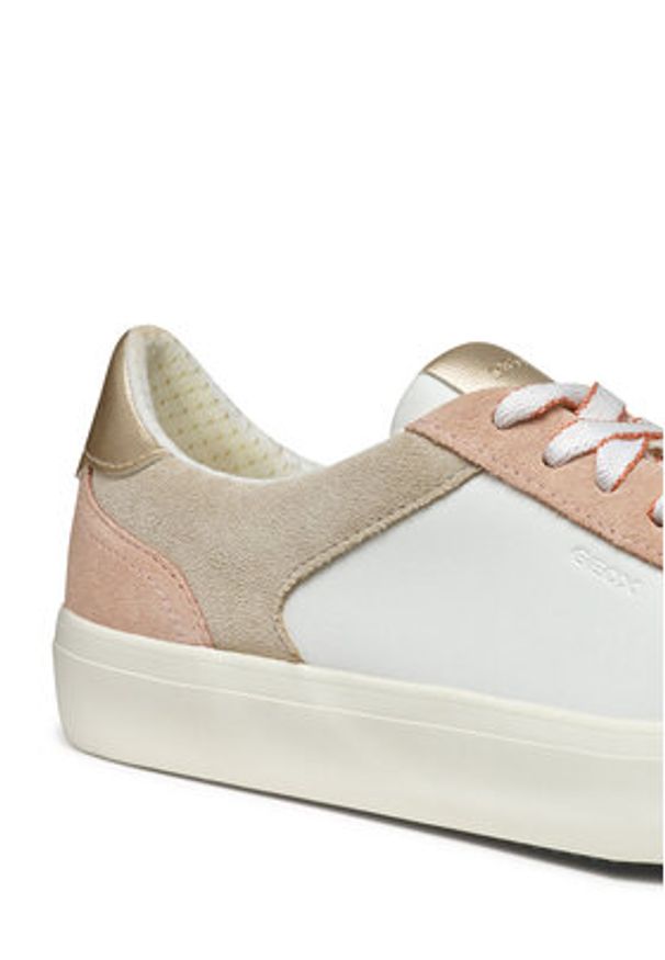 Geox Sneakersy D Emmeleny D550UE 022BC C5825 Biały. Kolor: biały. Materiał: skóra, zamsz