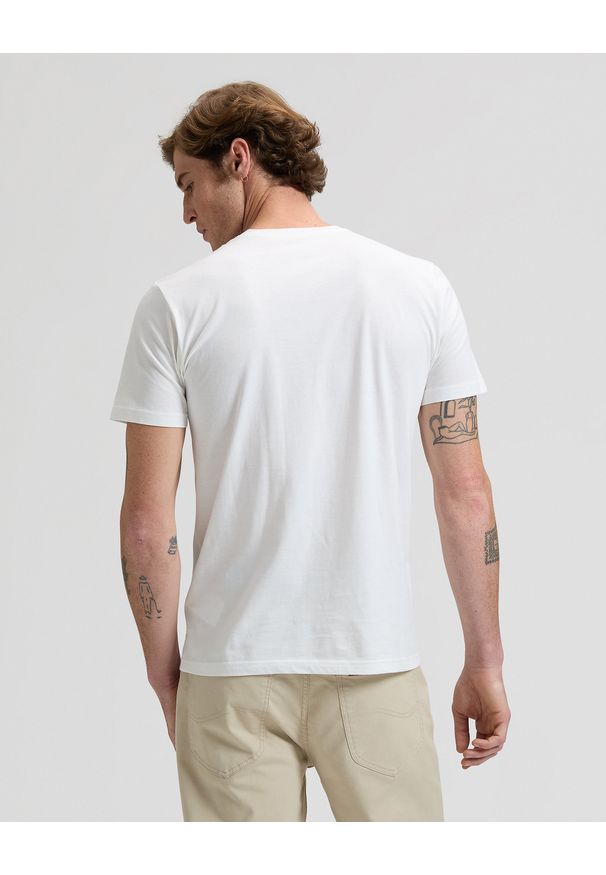 Lee - MĘSKA KOSZULKA LEE WOVEN LABEL TEE BRIGHT WHITE 112376540