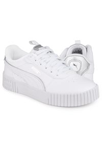 Buty damskie sportowe Puma CARINA 2.0. Zapięcie: sznurówki. Kolor: biały. Materiał: materiał, syntetyk. Szerokość cholewki: normalna. Sport: turystyka piesza #1