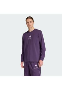 Adidas - Koszulka z długim rękawem Mercedes - AMG Petronas Formula One Team Premium Woven. Kolor: fioletowy. Długość rękawa: długi rękaw. Długość: długie. Sport: fitness #1