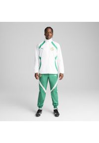 Puma - Męska kurtka przedmeczowa Senegal 2025 PUMA White Sport Green. Kolor: zielony, wielokolorowy, biały. Wzór: aplikacja