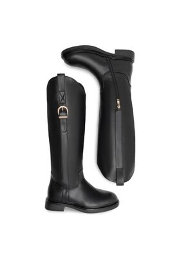 Jenny Fairy Kozaki DONNA HY13263-10 Czarny. Kolor: czarny. Materiał: syntetyk