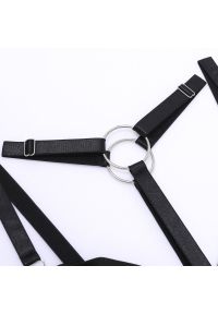 Intica - Zestaw bielizny harness na specjalne okazje Tiphani. Kolor: czarny. Materiał: materiał #5