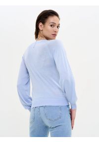 Big-Star - Sweter damski z wiskozy niebieski Simona 400. Kolor: niebieski. Materiał: wiskoza. Wzór: aplikacja. Styl: wakacyjny, klasyczny, vintage