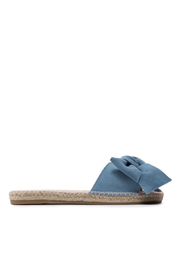 Manebi Espadryle Sandals With Bow M 3.0 J0 Niebieski. Kolor: niebieski. Materiał: skóra, zamsz