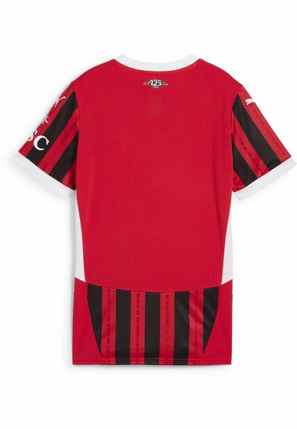 Puma - Damska koszulka domowa AC Milan 24/25 PUMA For All Time Red Black. Kolor: czerwony, wielokolorowy, czarny. Sport: piłka nożna