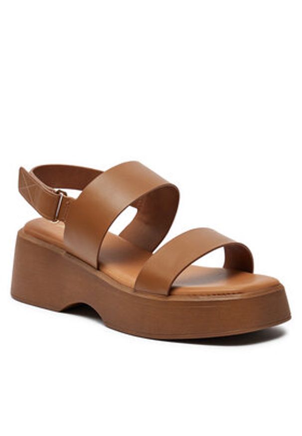 Aldo Sandały Thilda 13734054 Brązowy. Kolor: brązowy. Materiał: skóra