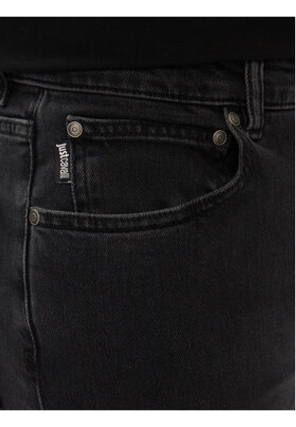 Just Cavalli Jeansy 76OAB5J0 Czarny Super Slim Fit. Kolor: czarny