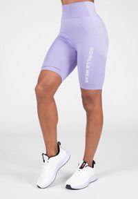 GORILLA WEAR - Selah Bezszwowe Cycling Szorty ilac. Kolor: fioletowy. Sport: fitness