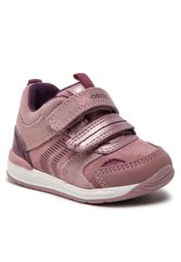 Sneakersy Geox B Rishon G. A B150LA 02277 CL8F8 Rose Smoke/Prune. Kolor: różowy. Materiał: zamsz, skóra #1