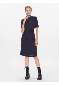 Armani Exchange Sukienka koszulowa 3DYADD YJEAZ 1593 Granatowy Regular Fit. Kolor: niebieski. Materiał: wiskoza. Typ sukienki: koszulowe #5