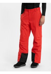 4f - Spodnie narciarskie membrana 5 000 męskie. Kolor: czerwony. Materiał: poliester. Sezon: zima. Sport: narciarstwo