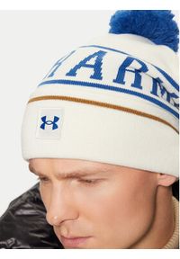 Under Armour Czapka M Halftime Pom Beanie 1386634-110 Biały. Kolor: biały. Materiał: akryl, materiał #3