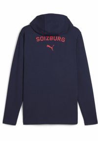 Puma - Męska kurtka z kapturem Casuals FC Red Bull Salzburg PUMA Navy Red Blue. Typ kołnierza: kaptur. Kolor: czerwony, niebieski, wielokolorowy