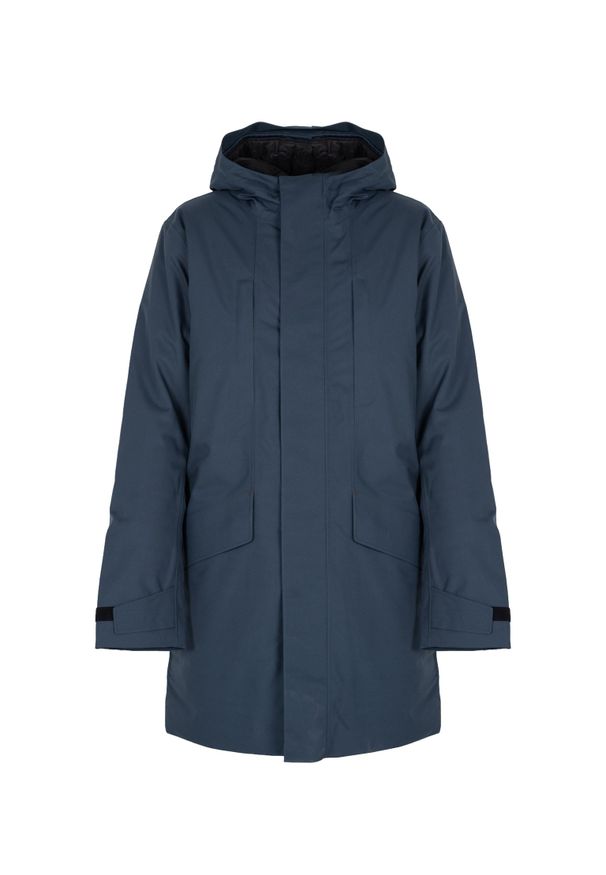 Geox Kurtka "Clintford" | M2621D T2940 | Mężczyzna | Granatowy. Okazja: na spacer. Typ kołnierza: kaptur. Kolor: niebieski. Materiał: poliester. Długość: długie. Styl: elegancki