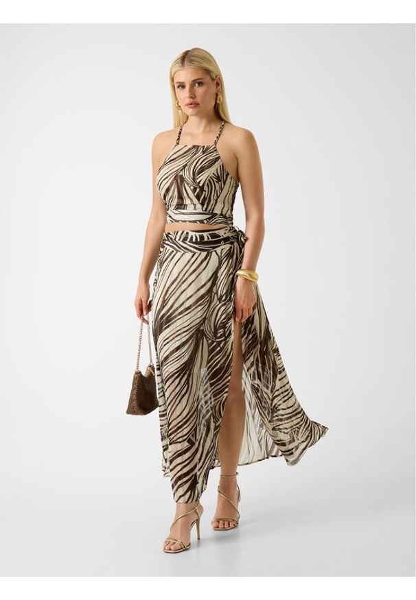 Guess Spódnica mini 174857 Brązowy Classic Fit. Kolor: brązowy