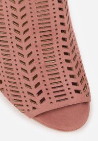 Renee - Różowe Ażurowe Sandały Vices na Szpilce Seladith. Nosek buta: otwarty. Kolor: różowy. Materiał: jeans. Wzór: ażurowy. Sezon: lato. Obcas: na szpilce. Styl: wizytowy, elegancki #8