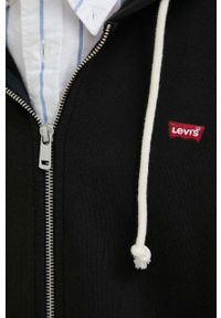 Levi's® - Levi's bluza bawełniana męska kolor czarny z kapturem gładka. Okazja: na spotkanie biznesowe, na co dzień. Typ kołnierza: kaptur. Kolor: czarny. Materiał: bawełna. Wzór: gładki. Styl: biznesowy, casual #4