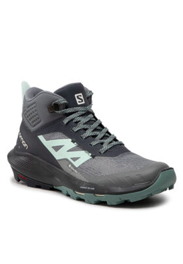 salomon - Salomon Trekkingi Outpulse Mid Gtx W GORE-TEX 470672 20 V0 Szary. Kolor: szary. Materiał: materiał